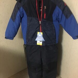 Blue and Black Kids' Snowsuit